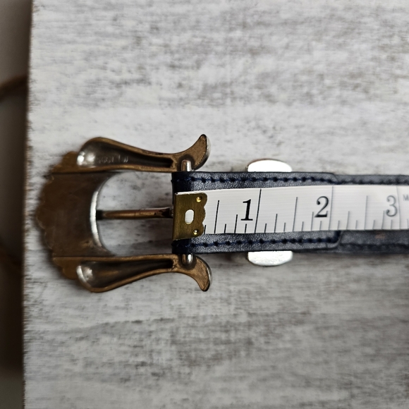 BLUE Woven Faux Leather Vintage Belt - Picture 10 of 12